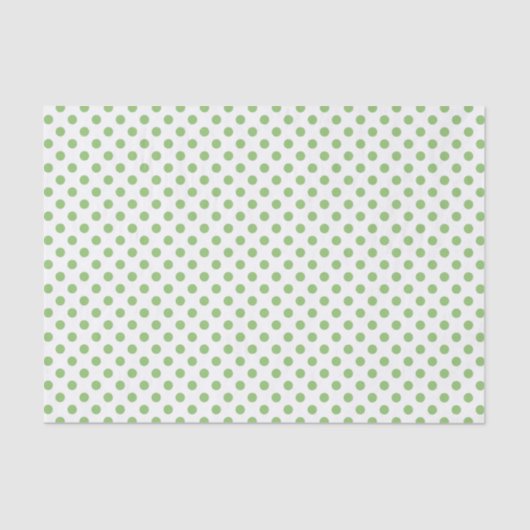 Pistachio Green Polka Dots Circles Seidenpapier (Vorderseite)