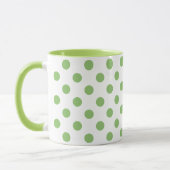 Pistachio Green Polka Dots Circles Tasse (Links)