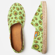 Pistachio Green und Brown Avocado Fruchtprint
