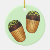 Pistachio Madeleines Patisserie Keramik Ornament (Hinten)