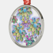 Pistachio Muschel Blume Ornament Aus Metall (Links)