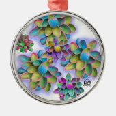 Pistachio Muschel Blume Ornament Aus Metall (Vorne)