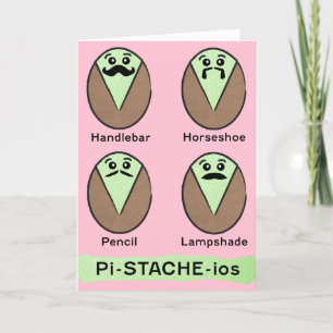 Pistachio Mustache Birthday Feiertagskarte