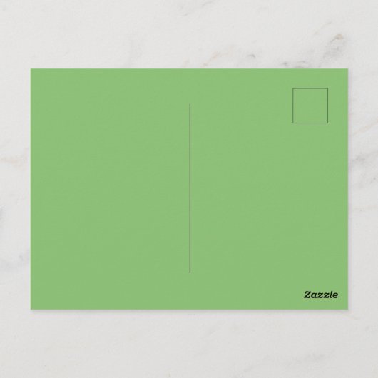 Pistachio Nut Green Solid Color Postkarte (Rückseite)