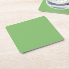 Pistachio Nut Green Solid Color Rechteckiger Pappuntersetzer