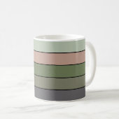 Pistachio Nut Muschel Green Peach Lila Streifen Kaffeetasse (VorderseiteRechts)