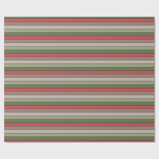 Pistachio Nut Muschel Green Red Brown Streifen Geschenkpapier (Flach)