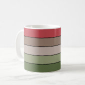 Pistachio Nut Muschel Green Red Brown Streifen Kaffeetasse (Vorderseite Links)