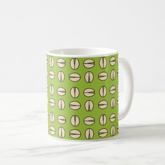 Pistachio Nut Seamless Pattern Kaffeetasse (VorderseiteRechts)