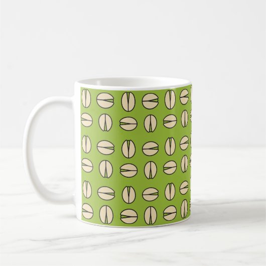 Pistachio Nut Seamless Pattern Kaffeetasse (Links)