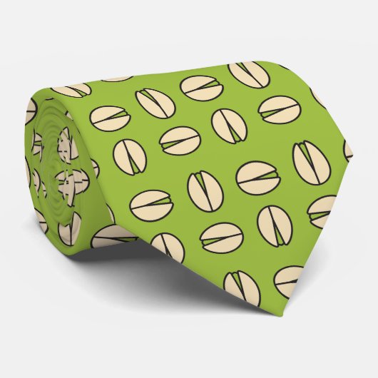 Pistachio Nut Seamless Pattern Krawatte (Gerollt)