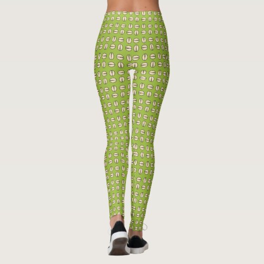Pistachio Nut Seamless Pattern Leggings (Rückseite)
