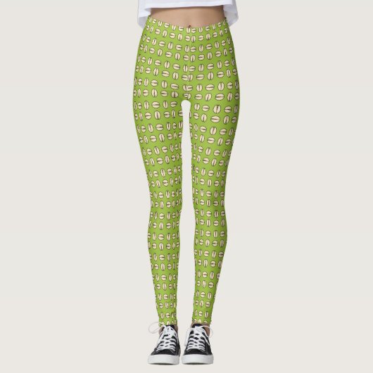 Pistachio Nut Seamless Pattern Leggings (Vorderseite)