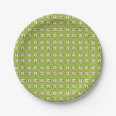 Pistachio Nut Seamless Pattern Pappteller (Vorderseite)