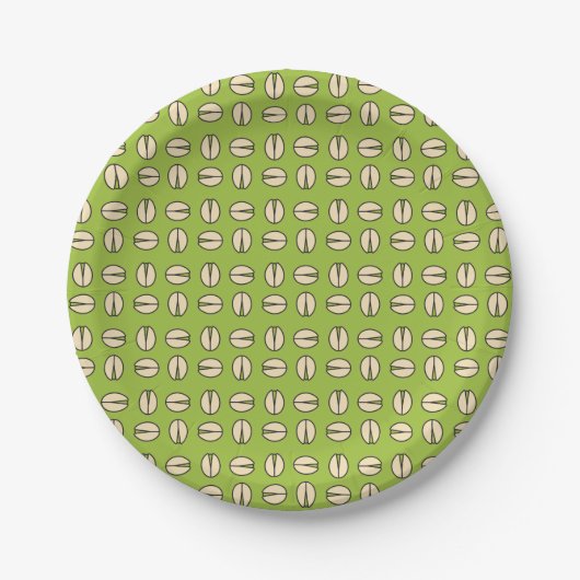 Pistachio Nut Seamless Pattern Pappteller (Vorderseite)