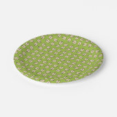 Pistachio Nut Seamless Pattern Pappteller (Schrägansicht)