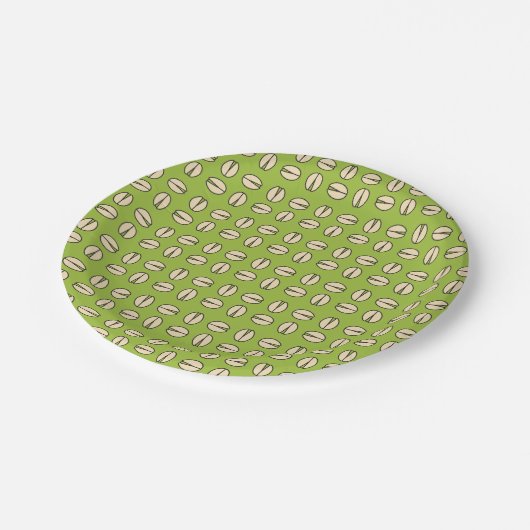 Pistachio Nut Seamless Pattern Pappteller (Schrägansicht)