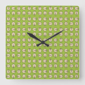 Pistachio Nut Seamless Pattern Quadratische Wanduhr (Vorderseite)
