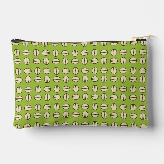 Pistachio Nut Seamless Pattern Zubehörtasche (Rückseite)