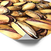 Pistachio Nuts Kontur Art Poster (Ecke)