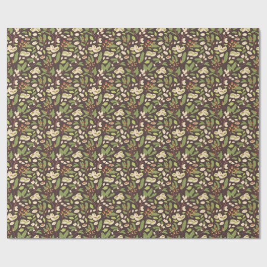 Pistachio Nuts: Schwarz Hand Gezeichnet Nahtlos. Geschenkpapier (Flach)