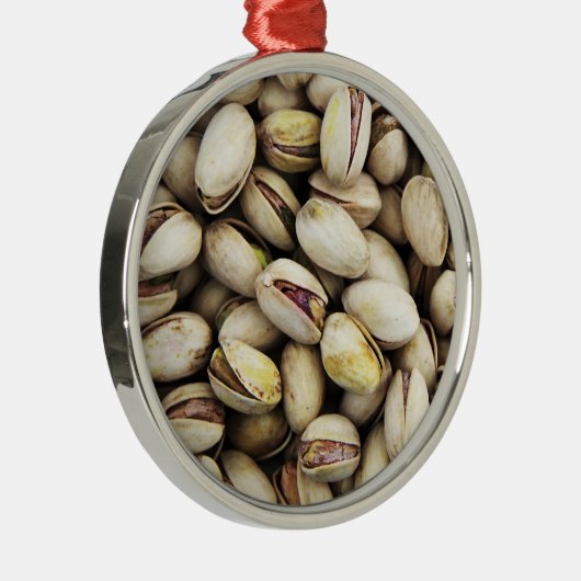 Pistachio Nuts Silbernes Ornament (Rechts)
