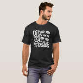 Pistachio Nuts Tree Ice Cream Dessert Ungesalzener T-Shirt (Vorne ganz)