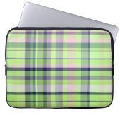 Pistachio Pink Navy Welpe Madras Laptopschutzhülle (Vorderseite)