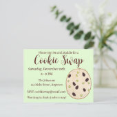 Pistachio Shortbread Biscuit Weihnachtskochtausch Einladungspostkarte (Stehend Vorderseite)