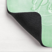 Pistachio soft Grau rustikale Abstrakte Monogramm Mousepad (Ecke)