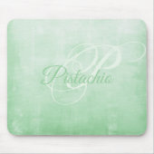 Pistachio soft Grau rustikale Abstrakte Monogramm Mousepad (Vorne)
