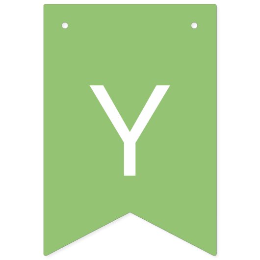 Pistachio Solid Color Anpassen Wimpelkette (Zweite Fahne)