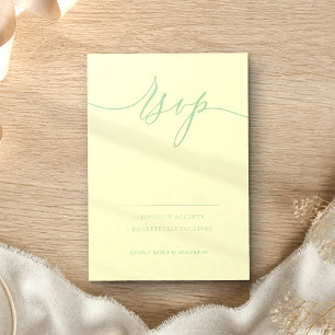 Pistazie Einfach Minimal Modern Bitte Antworten RSVP Karte