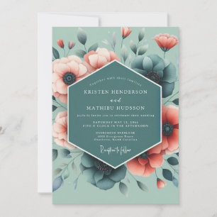 Pistazien-bold Botanische Hochzeit Einladung