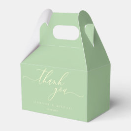 Pistazien-Creme Moderne Marke Hochzeit Danke Geschenkschachtel