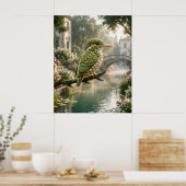Pistazien-Eisvogel-Kanal Poster (Küche)