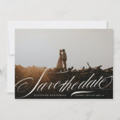 Pistazien Grün Foto Hochzeit Save The Date (Vorderseite)