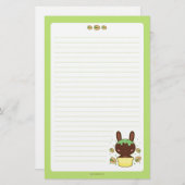 Pistazien-Trüffel-Häschen Briefpapier (Vorne/Hinten)