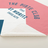 Piste Club Pink Blue Custom Winter Ski Sherpadecke (3/4)