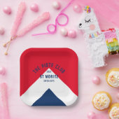 Piste Club Red Navy Custom Winter Ski Pappteller (Party)