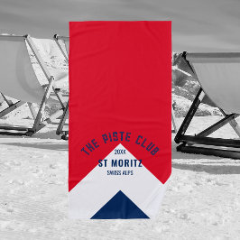 Piste Club Red Navy Gipfel Custom Winter Ski Strandtuch
