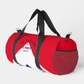 Piste Club Rote weiße Navy Spitze Monogramm Ski Duffle Bag (Rechte Ecke)