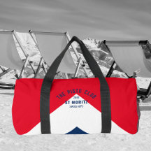 Piste Club Rote weiße Navy Spitze Monogramm Ski