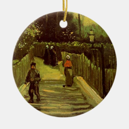 Piste in Montmartre von Vincent van Gogh Keramik Ornament (Vorne)