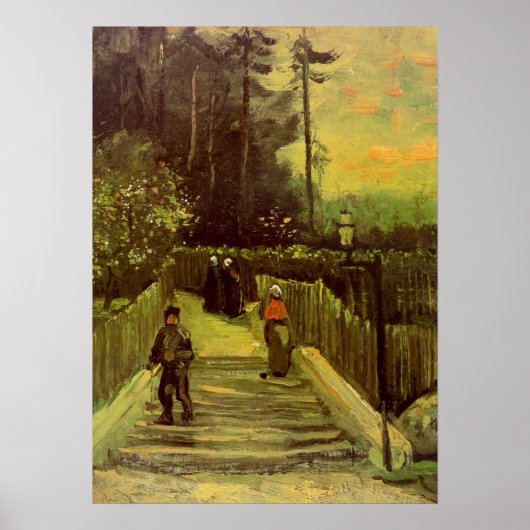 Piste in Montmartre von Vincent van Gogh Poster (Vorne)
