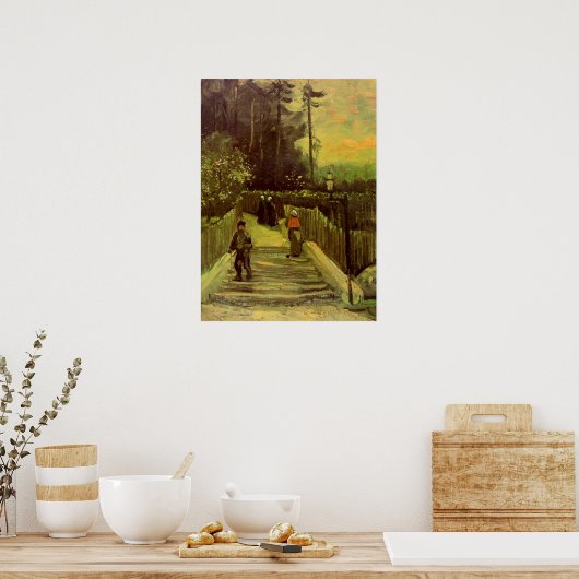 Piste in Montmartre von Vincent van Gogh Poster (Küche)