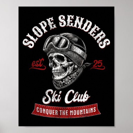 Pistenabsender Freestyle-Skifahrer Winter Poster (Vorne)