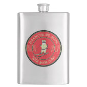 Pistenspass mit Santa Claw-Flasche Flachmann (Vorderseite)