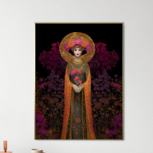 Pistis Sophia Art Nouveau Druck: Gold Purpur Poster