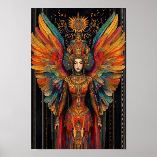 Pistis Sophia Gnostic Goddess Abstrakte Malerei Poster (Vorne)